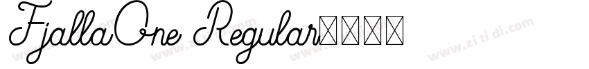 FjallaOne Regular字体转换